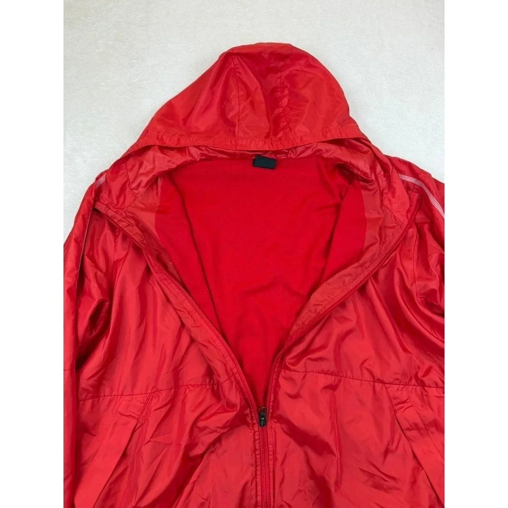 Nike Mens XXL Red Full‎ Zip Hooded Windbreaker Mesh Lining Jacket AA2090-657